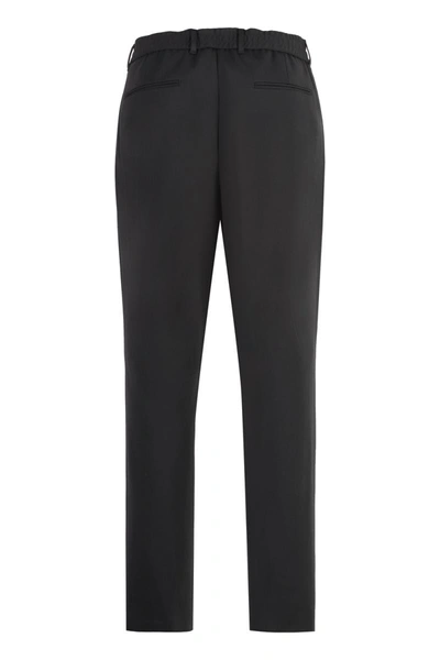 Shop Hugo Boss Boss Viscose Trousers In Black