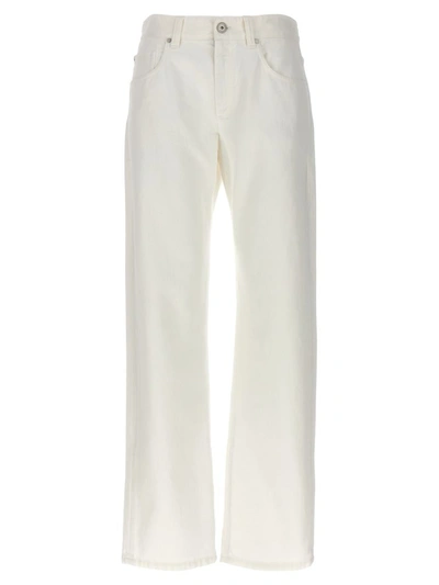Shop Brunello Cucinelli 'straight Leg' Jeans In White