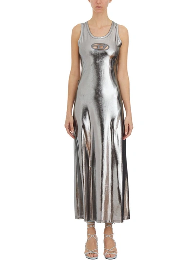 Shop Diesel Dresses In Silver