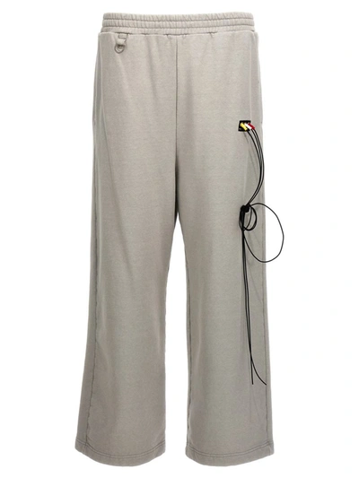 Shop Doublet 'rca Cable Embroidery' Joggers In Gray