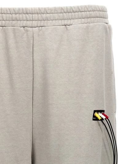 Shop Doublet 'rca Cable Embroidery' Joggers In Gray