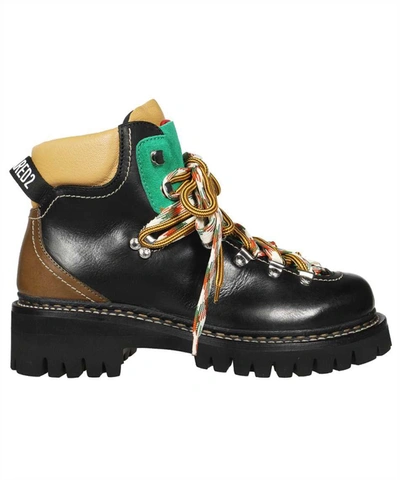 Shop Dsquared2 Boots In Black+green+beige