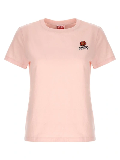 Shop Kenzo Logo Embroidery T-shirt In Pink