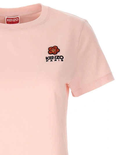 Shop Kenzo Logo Embroidery T-shirt In Pink