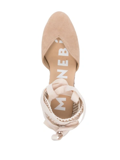 Shop Manebi Manebí Hamptons Suede Heart-shaped Wedge Espadrilles In Dove Grey