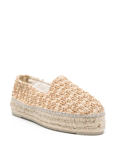 Shop Manebi Manebí Yucatán Zig-zag Raffia Espadrilles In Beige