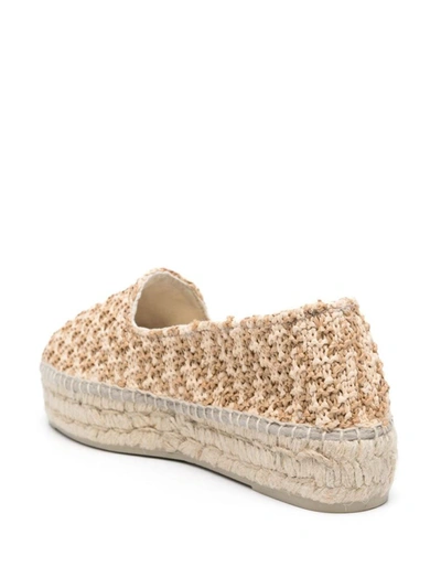 Shop Manebi Manebí Yucatán Zig-zag Raffia Espadrilles In Beige