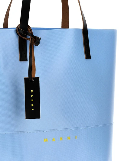 Shop Marni 'tribeca' Shopping Bag In Blue