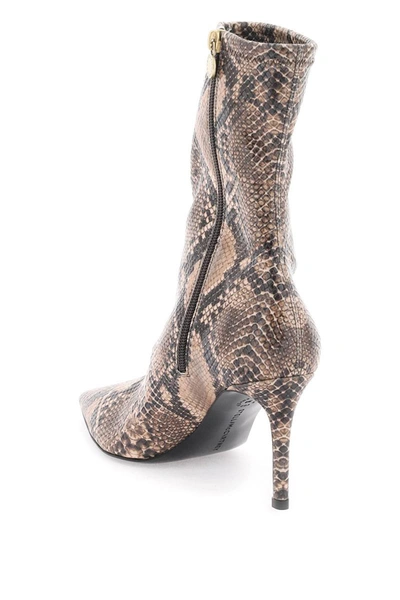 Shop Stella Mccartney Python Print Ankle Boots In Brown