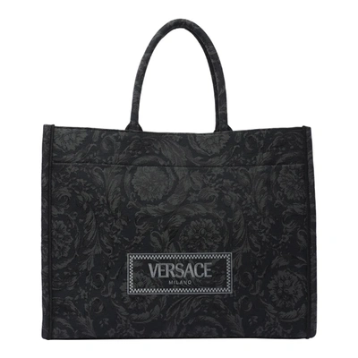 Shop Versace Bags In Black