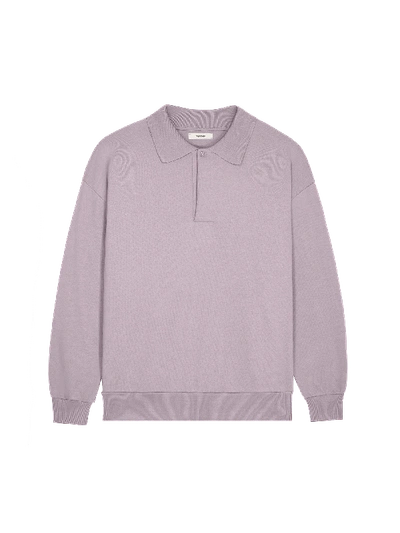 Pangaia Womens Dna Heavyweight Polo Sweatshirt In Raisin Purple