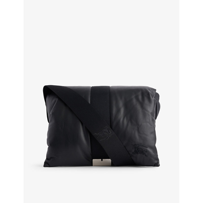 Shop Burberry Padded Leather Cross-body Bag In Black
