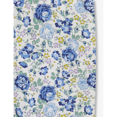 Shop Trotters Felicite Floral-print Stretch-cotton Leggings 3-24 Months In Blue Felicite