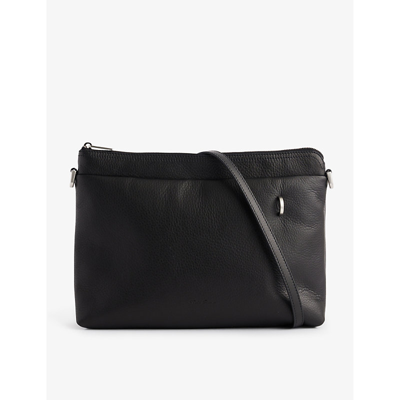 Shop Rick Owens Adri Detachable-strap Leather Crossbody Bag In Black