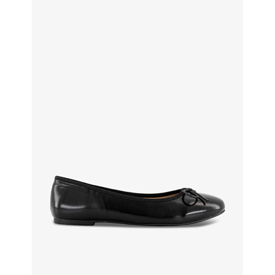 Shop French Sole Womens Black Leather Amelie Leather Ballet Flats