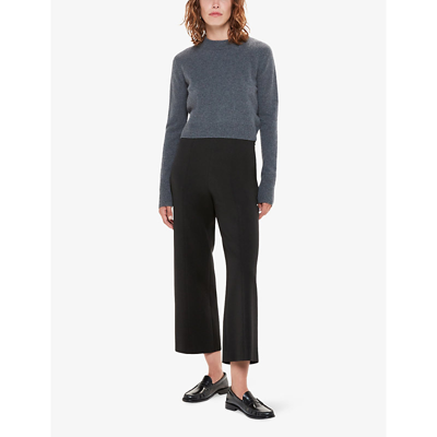 Whistles Womens Black Camilla Wide-leg High-rise Stretch-woven Trousers In Black
