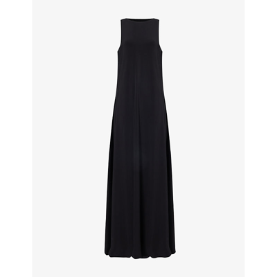 Shop Max Mara Women's Black Supremo Sleeveless Stretch-woven Midi Dress