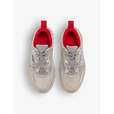 Shop Christian Louboutin Women's Astroloubi Leather Low-top Trainers In Goose