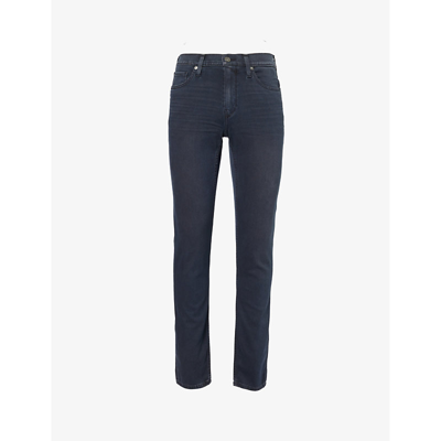 Shop Paige Federal Slim-fit Rayon-blend Denim Jeans In Coburn