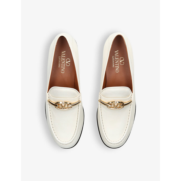 Valentino Garavani Brown VLogo Gate Loafers