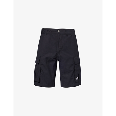 Shop The North Face Anticline Brand-embroidered Cotton Cargo Shorts In Black
