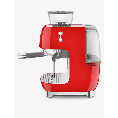 Smeg Semi-automatic Espresso Machine In Red