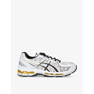 Shop Kenzo Men's Grey Mixed X Asics Kayano Leather Low-top Trainers