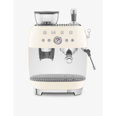 Shop Smeg Cream Egf03whuk Espresso Coffee Machine And Grinder