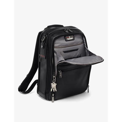 Shop Tumi Alpha 3 Slim Leather Backpack In Black