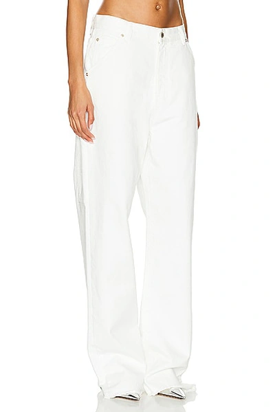 Darkpark Lisa Chain Loose Fit Carpenter Denim In Washed White