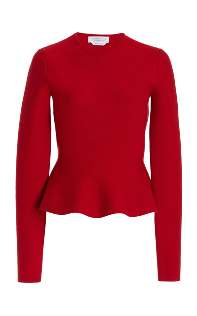 GABRIELA HEARST HEGEL WOOL PEPLUM SWEATER 