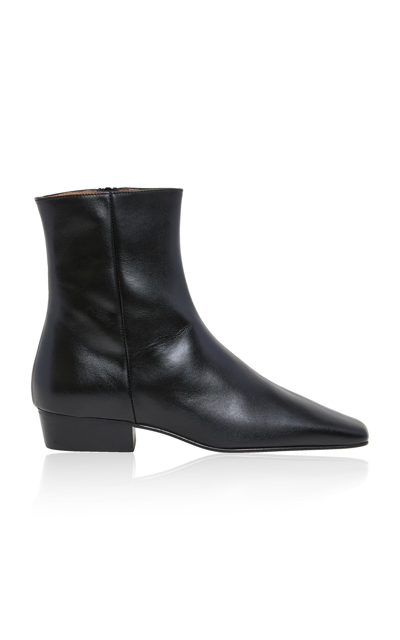 Shop Flattered Rami Leather Boots In Black