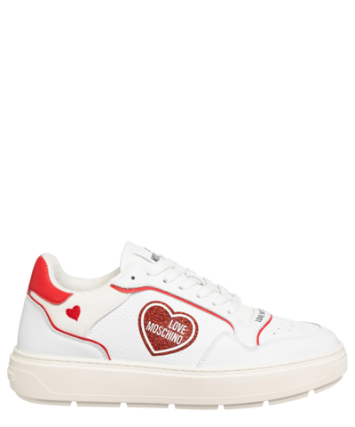 Shop Love Moschino Bold Love Sneakers In White
