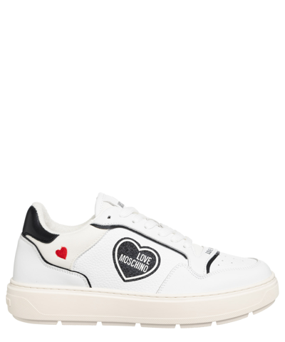 Shop Love Moschino Bold Love Sneakers In White