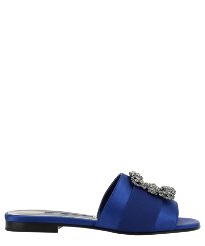 Shop Manolo Blahnik Martamod Sandals In Blue