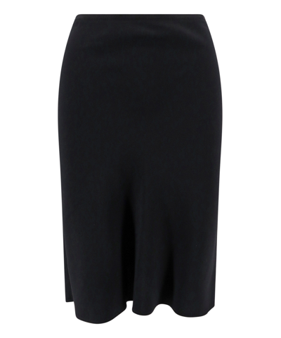 Shop Ami Alexandre Mattiussi Midi Skirt In Black