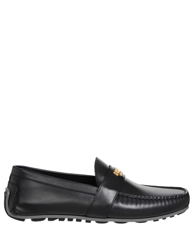 Shop Moschino Loafers In Black