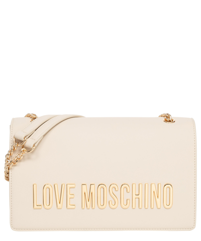 Shop Love Moschino Shoulder Bag In Beige