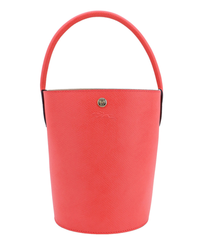 Longchamp Cuir De Russie Bucket Bag In Beige
