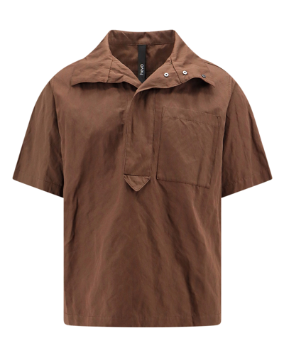 Shop Hevo Alimini Short Sleeve Shirt In Brown