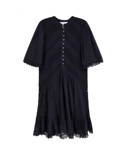 Shop Isabel Marant Étoile Slayae Mini Dress In Black