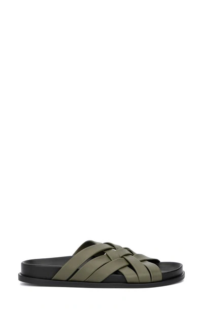 Shop Aquatalia Iselda Crisscross Slide Sandal In Military