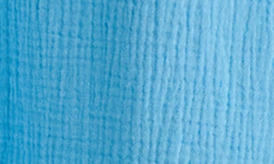 Shop Steve Madden Cotton Gauze Midi Dress In Azure Blue