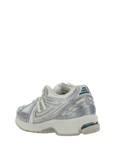 Shop New Balance Lifestyle Sneakers In Silver Metallic/off White
