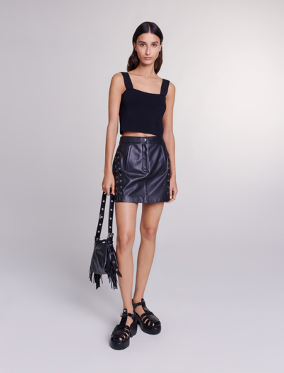 Shop Maje Size Woman-skirts & Shorts-us Xl / Fr 41 In Black