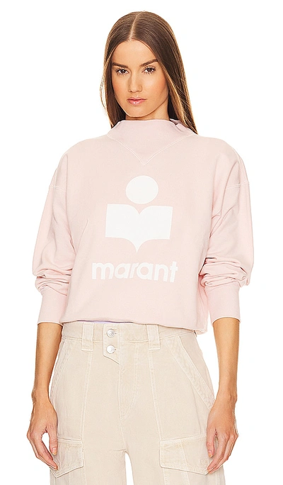 Shop Isabel Marant Étoile Moby Sweatshirt In Pearl Rose & Ecru