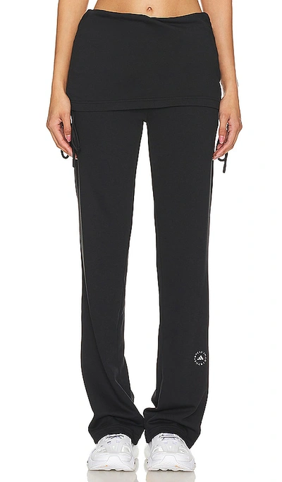 Shop Adidas By Stella Mccartney True Casuals Rolltop Pant In 黑色