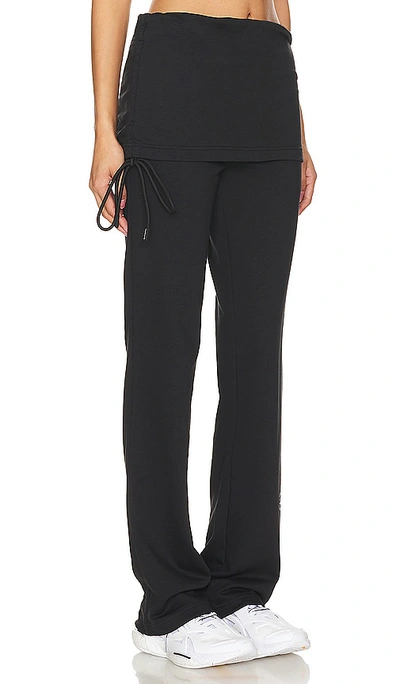 Shop Adidas By Stella Mccartney True Casuals Rolltop Pant In 黑色