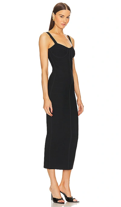 Shop Michael Costello X Revolve Amyra Bandage Midi Dress In 黑色