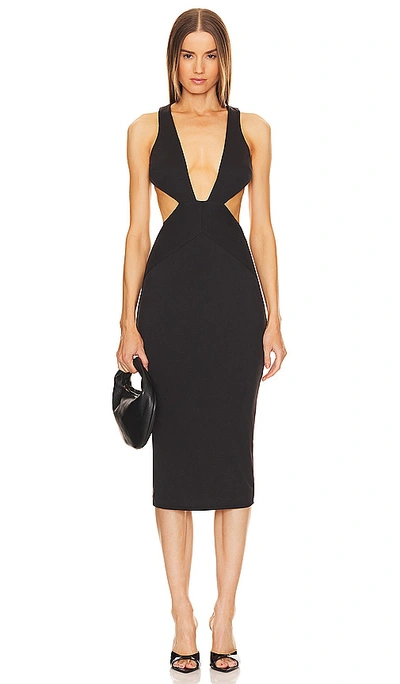 Michael Costello X Revolve Dana Dress In 黑色